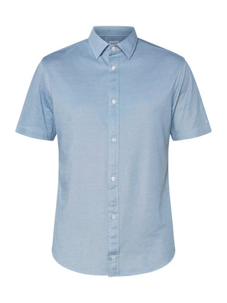 REDGREEN AMOS PIQUE SHIRT SS Shirt BLUE MELANGE