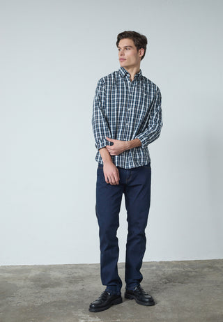 REDGREEN ANTON CHECKED SHIRT LS (POPLIN) Shirt 2682 Navy Check
