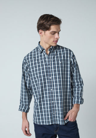 REDGREEN ANTON CHECKED SHIRT LS (POPLIN) Shirt 2682 Navy Check