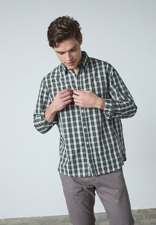 REDGREEN ANTON CHECKED SHIRT LS (POPLIN) Shirt 2792 Dark Green Check