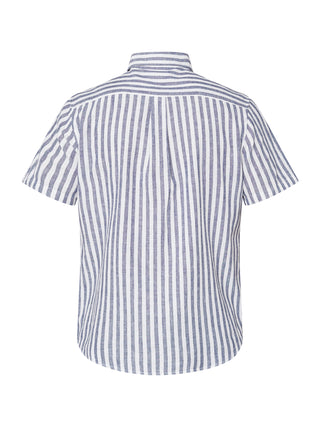 REDGREEN ASGER LINEN SHIRT SS Shirt 1682 Navy Stripe