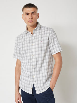REDGREEN ASGER LINEN SHIRT SS Shirt 2221 Sand checkered