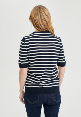 REDGREEN WOMAN Aimee Knit T-shirt 168 Navy Stripe