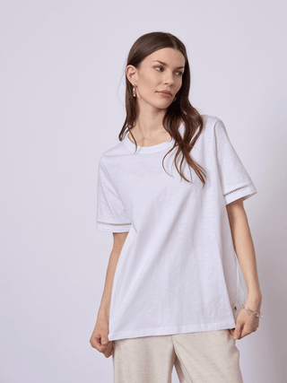REDGREEN WOMAN Cami Short Sleeve Tee Hvid