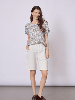 REDGREEN WOMAN Celina T-shirt Short Sleeve Tee 363 Blue Pattern