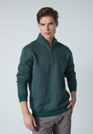 REDGREEN FLYNN ½ ZIP PULLOVER Knit 4680 DARK GREEN MELANGE