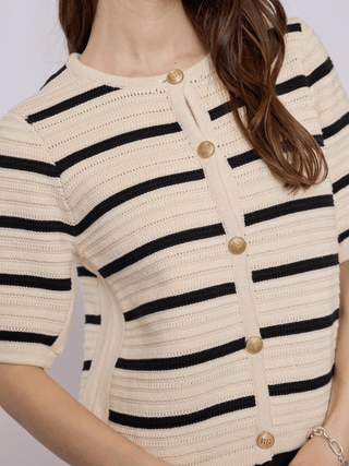 REDGREEN WOMAN Josie Knit 121 Ecru Stripe