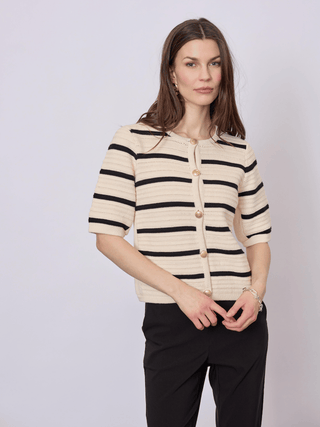 REDGREEN WOMAN Josie Knit 121 Ecru Stripe