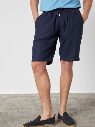 REDGREEN LUCAN LINEN SHORTS Shorts 0682 NAVY