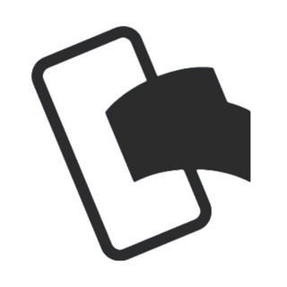 Sort mobile pay logo med hvid baggrund
